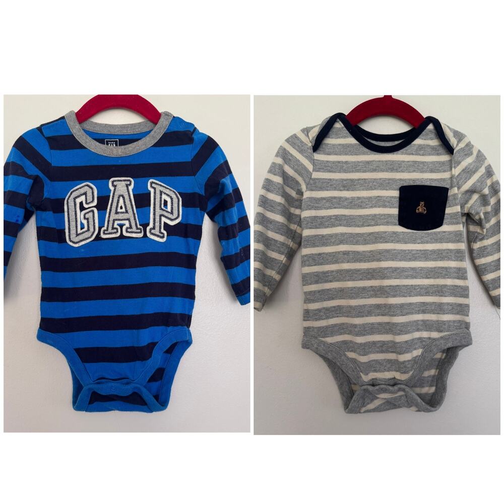 babyGap Striped Onesies, Bundle of 2